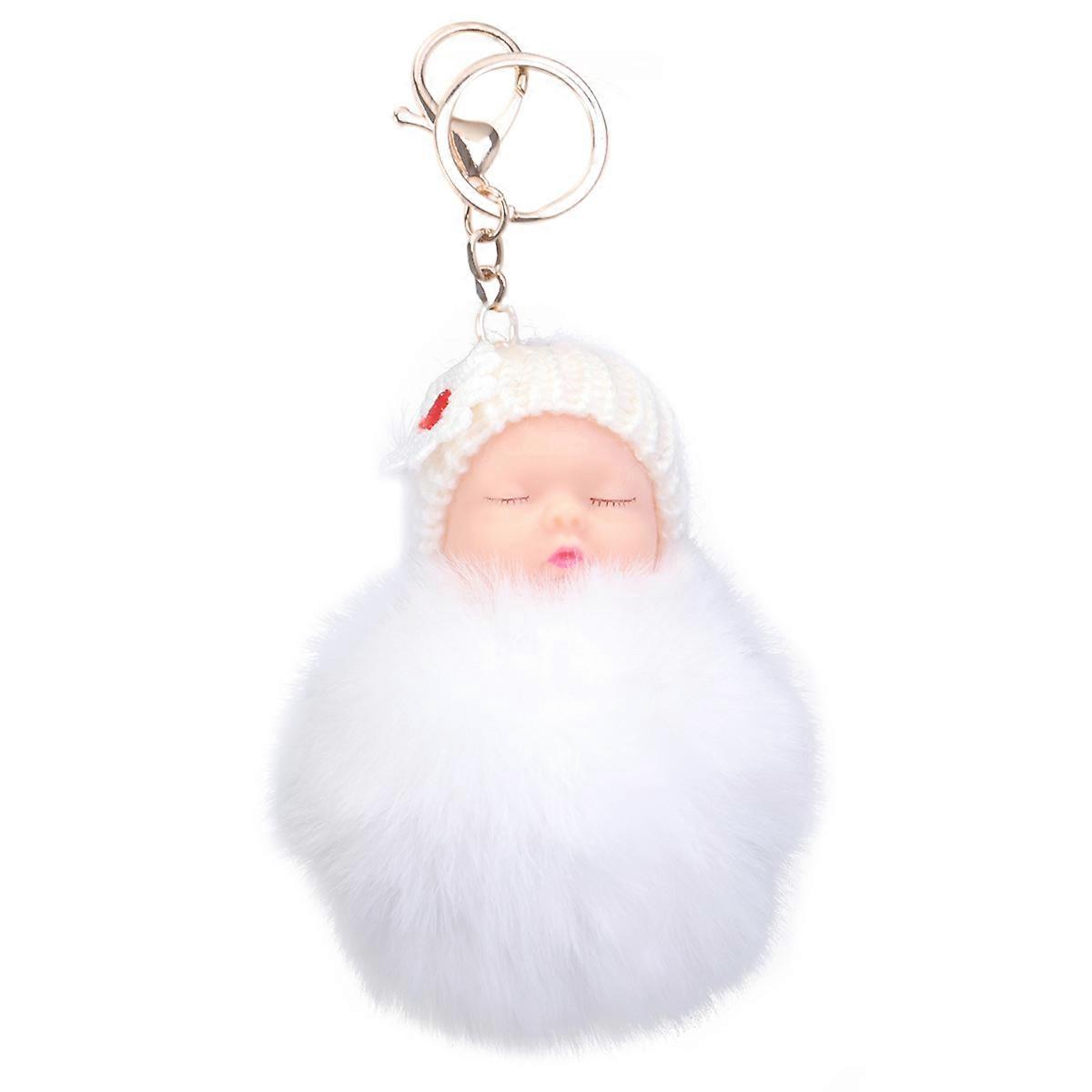 Plush Keychain Assorted Color for Key Use Adorable Sleeping Baby Doll Style
