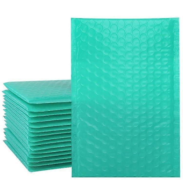 Green Bubble Envelopes Pack of 100, Padded Poly Self-Sealing Mailing Bags, 11x15cm Bubble Wrap Envelopes