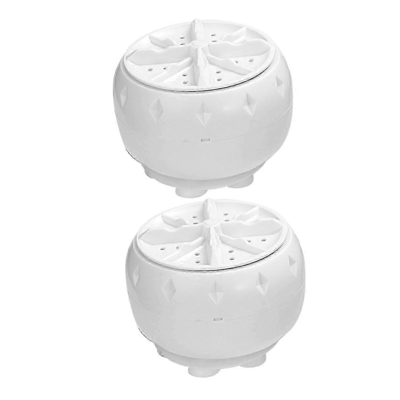 2pcs Compact Turbo Laundry Washer for RVs, Apartments, and Camping with Suction Cup Integration