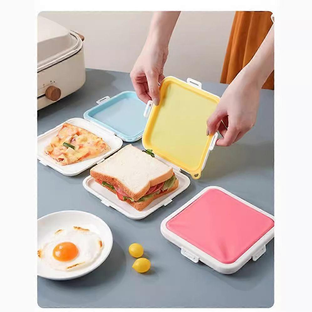 Sandwich bread fresh-keeping storage box, portable take-out lunch box for office workers and students, heatable and sealable artifact