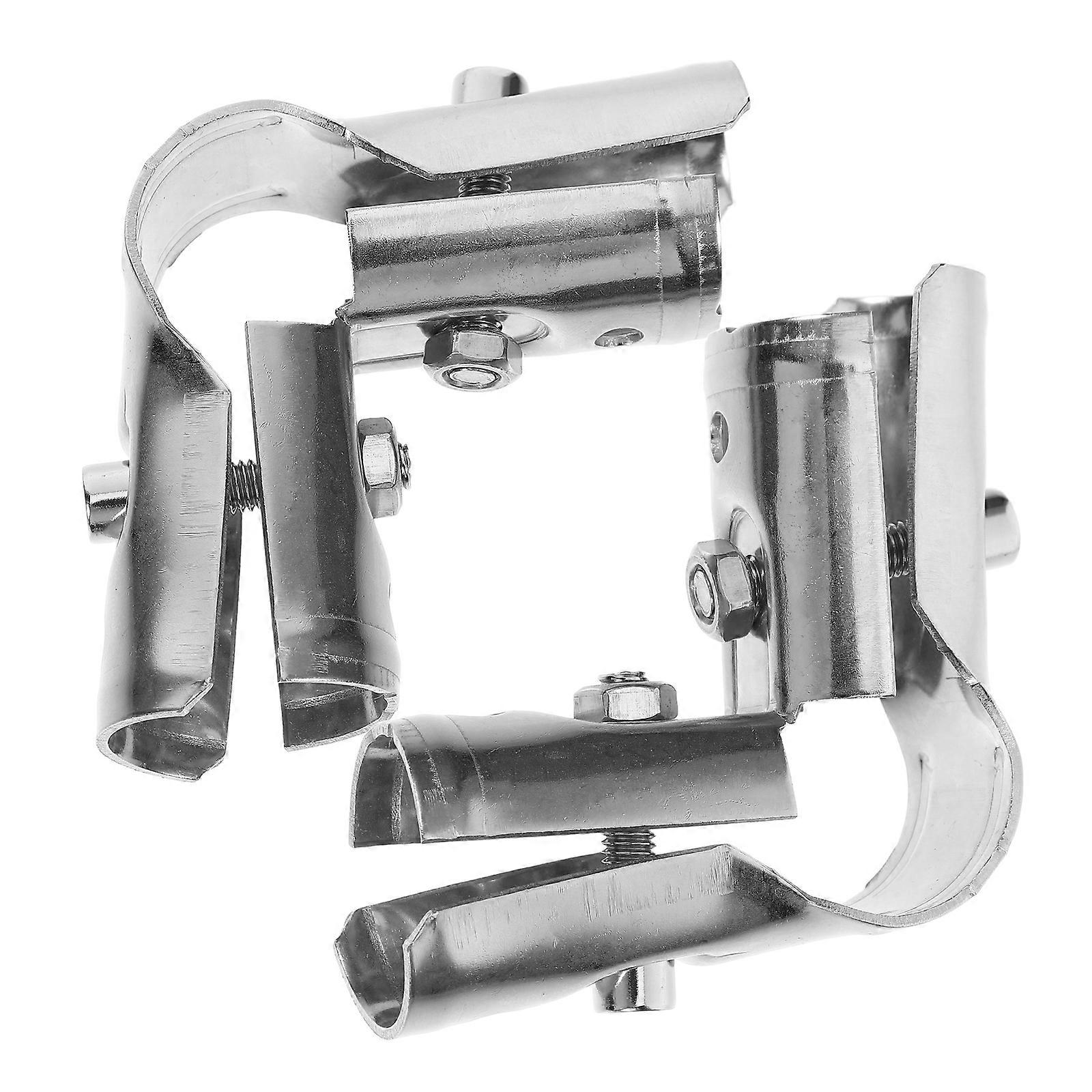 Greenhouse Tube Connector 2pcs Durable Steel Pipe Adapter Corrosion Resistant Easy Installation Secure Connection