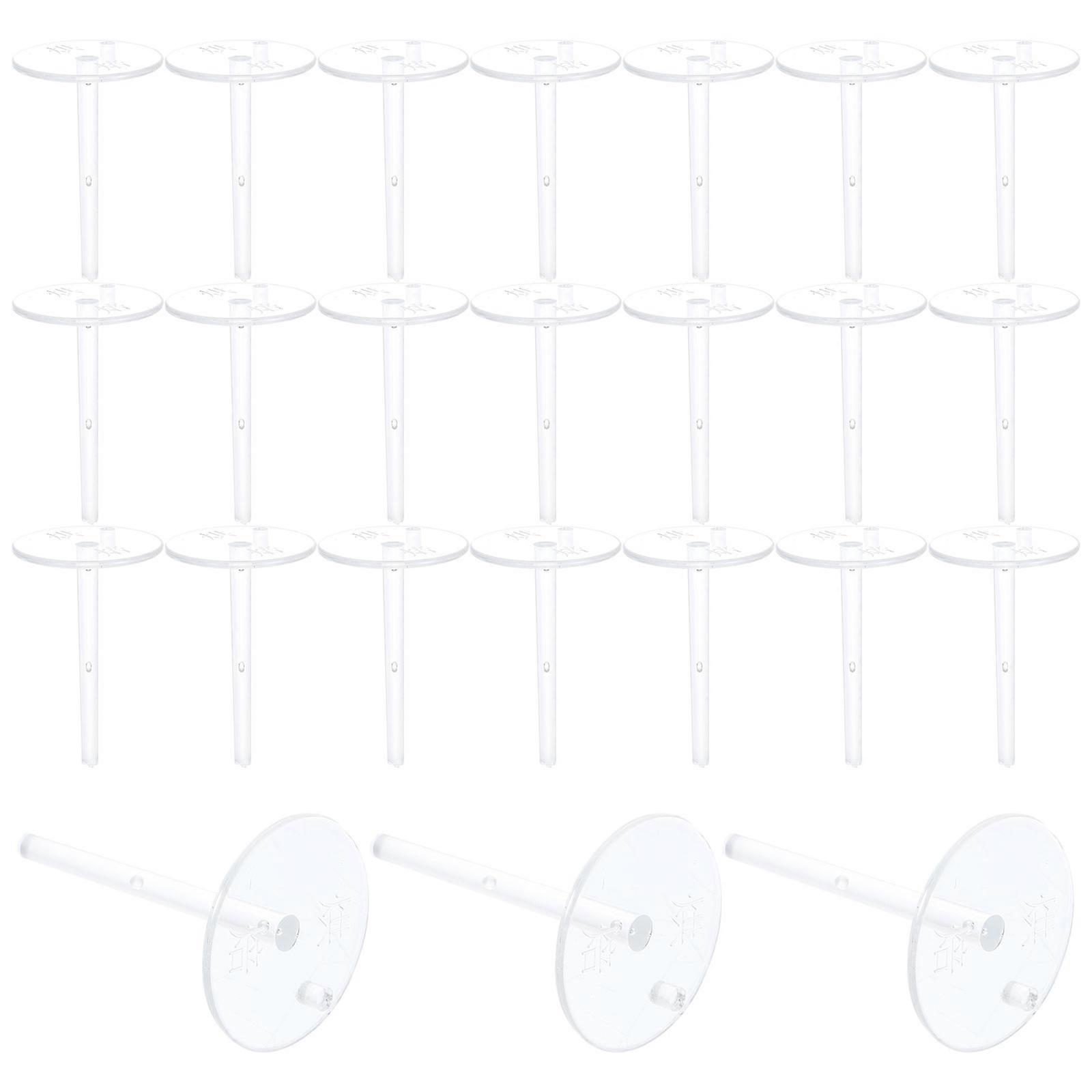 Plastic Cake Topper Base For Decoration Support In Baby Showers 100Set