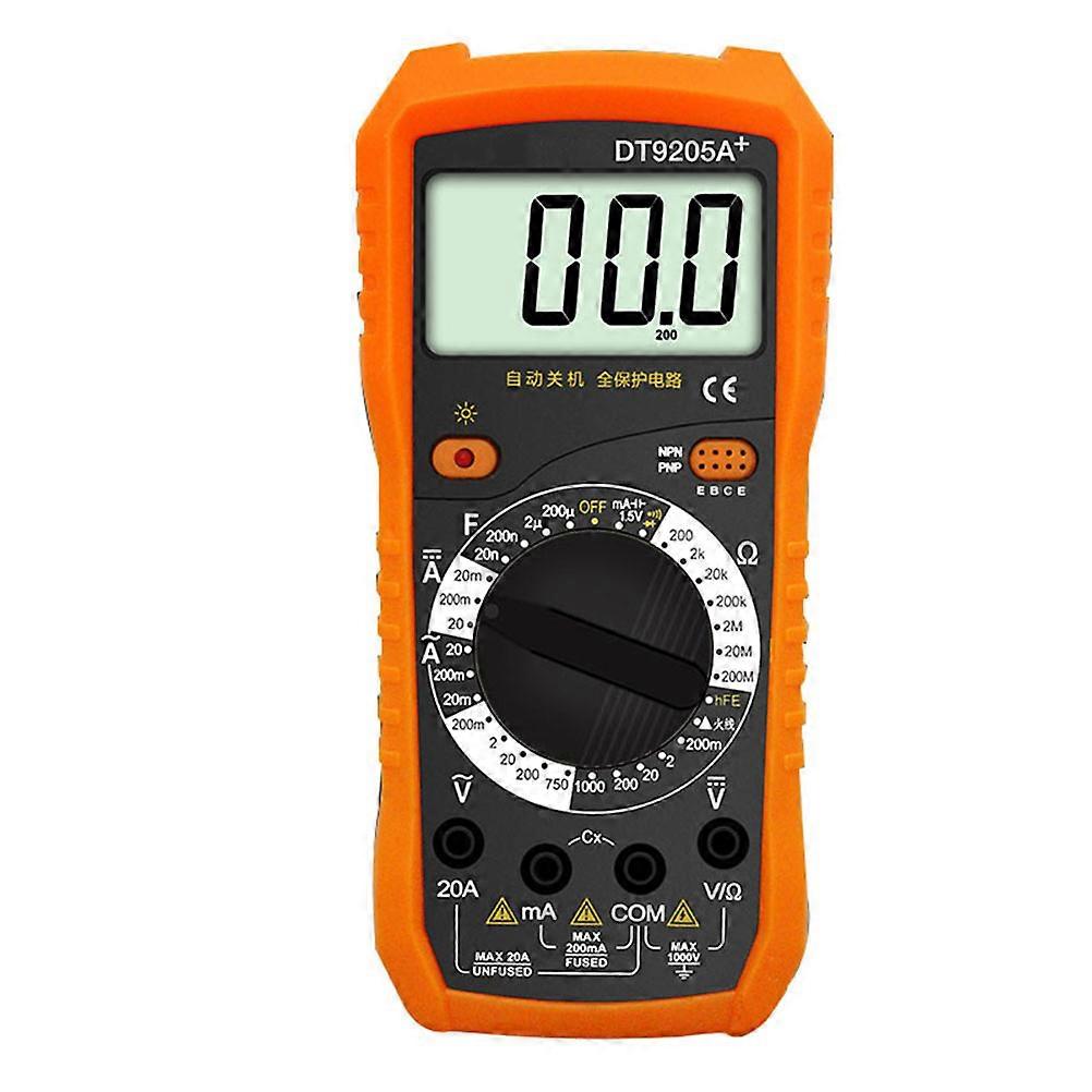 Professional Large Screen Digital Multimeter With Rubber Material Automatic Voltage Meter Ohm Testing 1Set