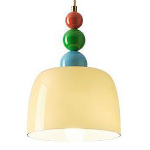 E27 Base Single-Head Chandelier, Customized Glass Pendant Shade, Flush Mount Ceiling Pendant Light