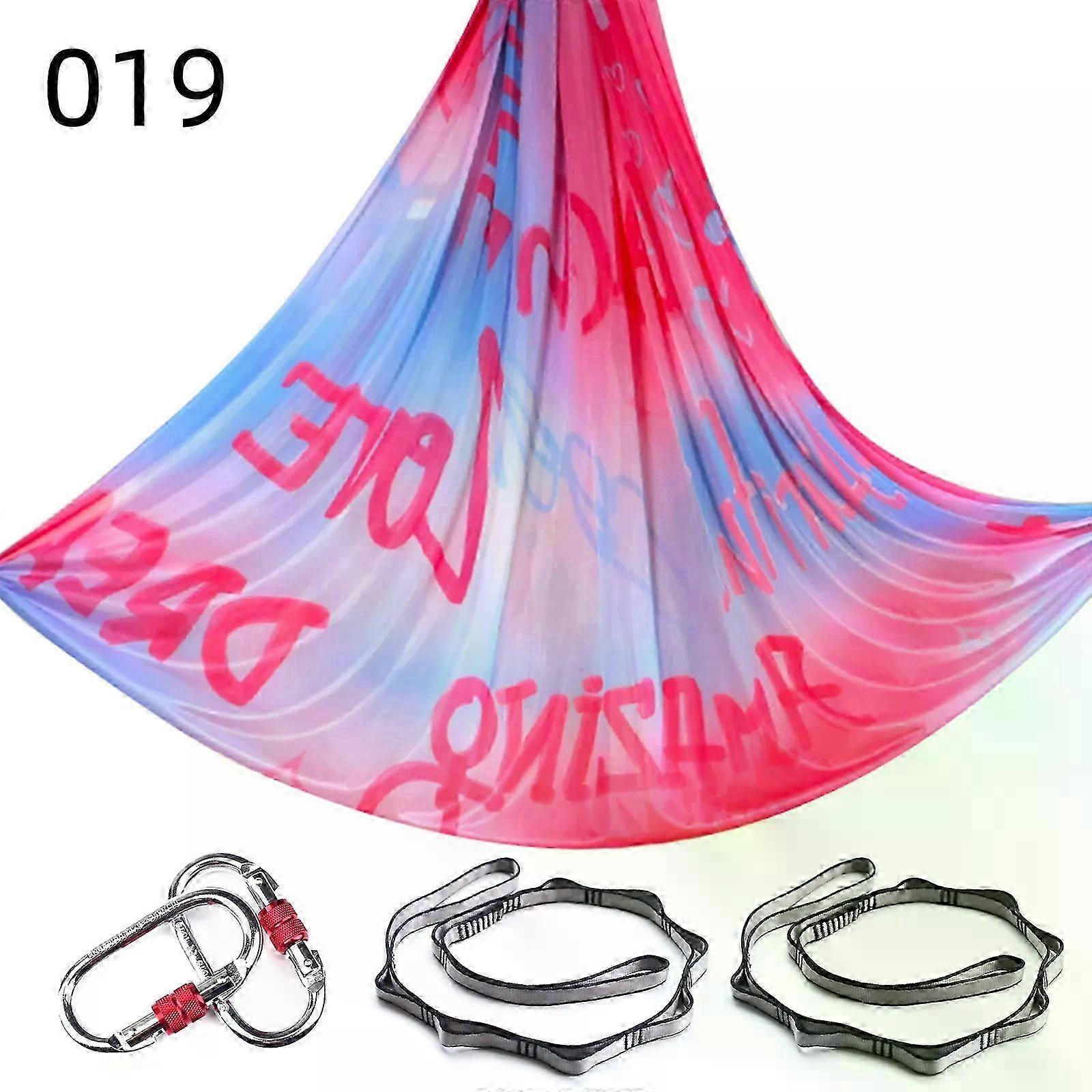 2024 New Gradient Style Aerial Yoga Hammock Set - 6m Aerial Silks Fitness Stretch Belt for Indoor Studio