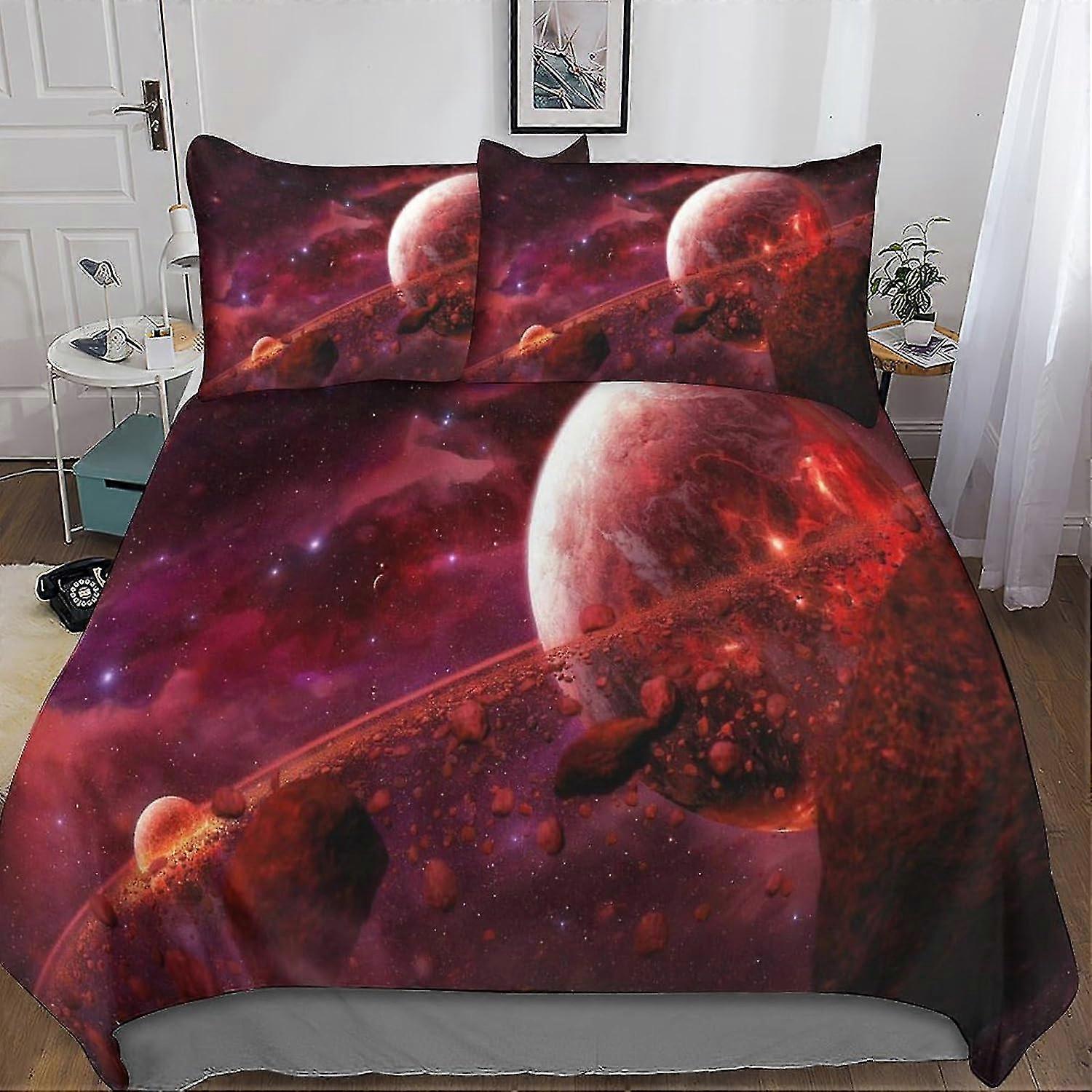 Conjunto de Cama Star Wars de Microfibra Macia Capa de Edredom 3 Peças com Fecho de Zíper para Crianças e Adultos