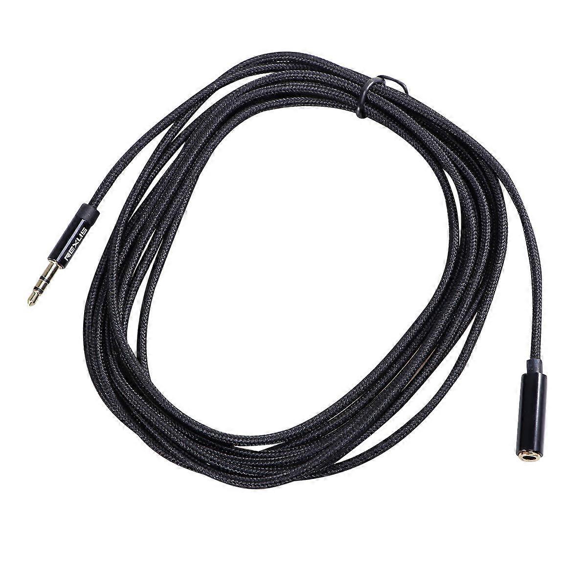 Headphone Cord Extender 3 Meters Long Black Minimal Signal Loss For iOS 1Pcs