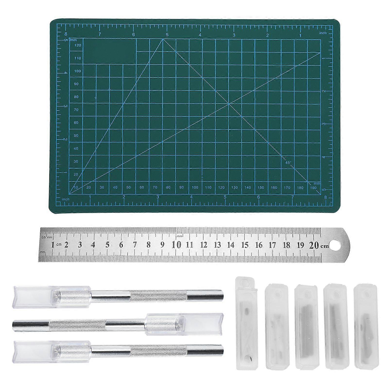 2025 أحدث نموذج نحت هواية سكين كيت قطع حصيرة مقبض شفرات حاكم الفن