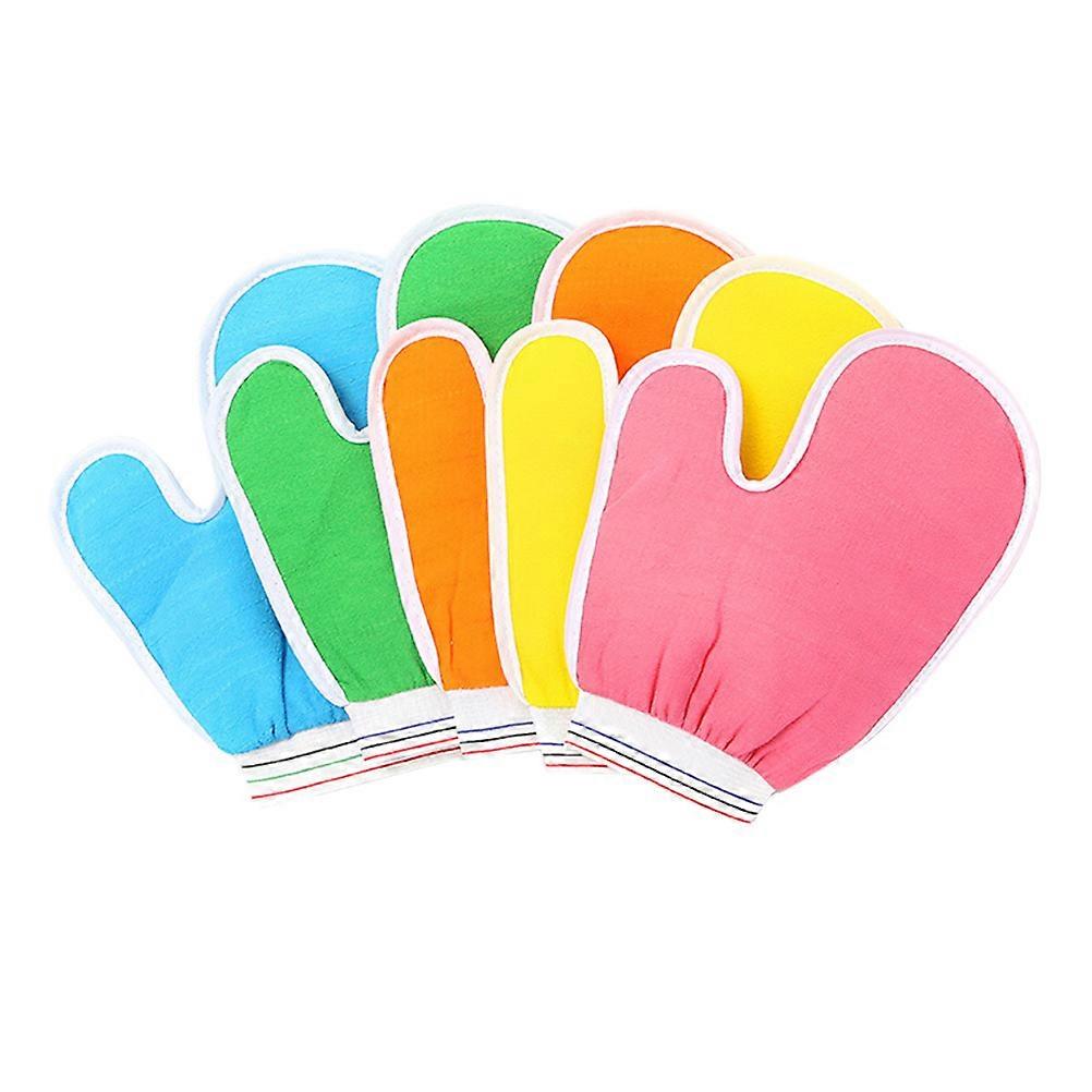 5pcs Bath Exfoliating Gloves for Body Scrubbing & Cleansing – Textured Shower Mitts for Glowing Skin, Unisex Design for Spa & Home Use