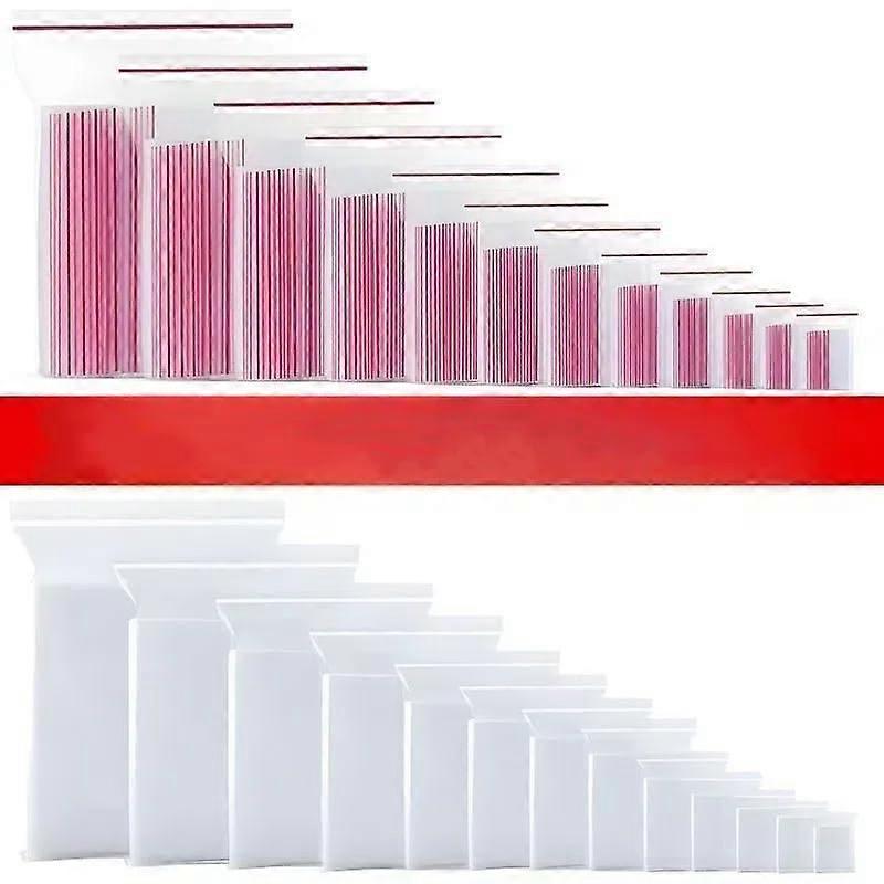 4 mm Transparent Resealable Plastic Bags, 10 x 15 cm, Strong, Puncture-Resistant, 100 Pieces, Reclosable Zip Closure