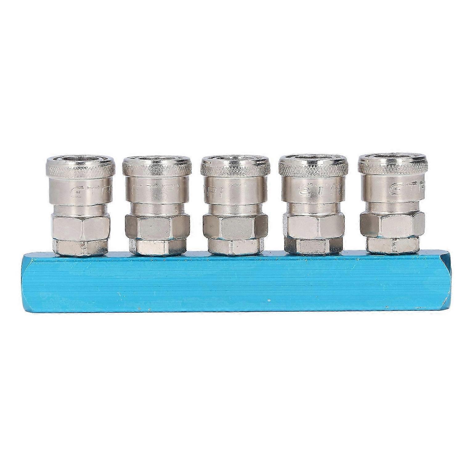 G1/4 Air Distribution Block Straight Air Hose Splitter Pneumatic Manifold with ConnectorSML-5