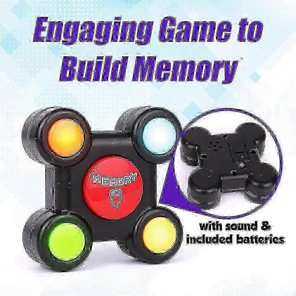 Electronic Memory Game with Lights & Sounds - Interactive Puzzle Gift for UK Kids