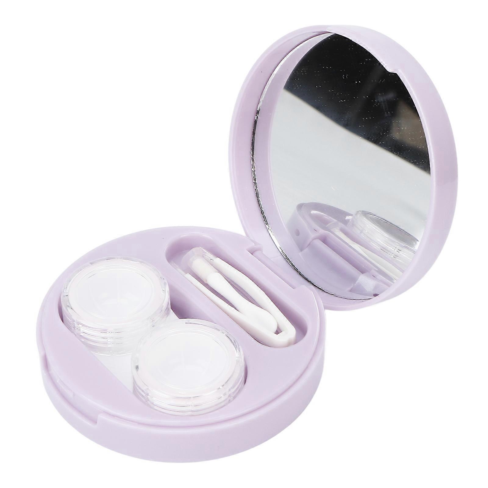 Lenses Box Professional Home Travel Portable Simple Contact Lens Case with Tweezers Applicator