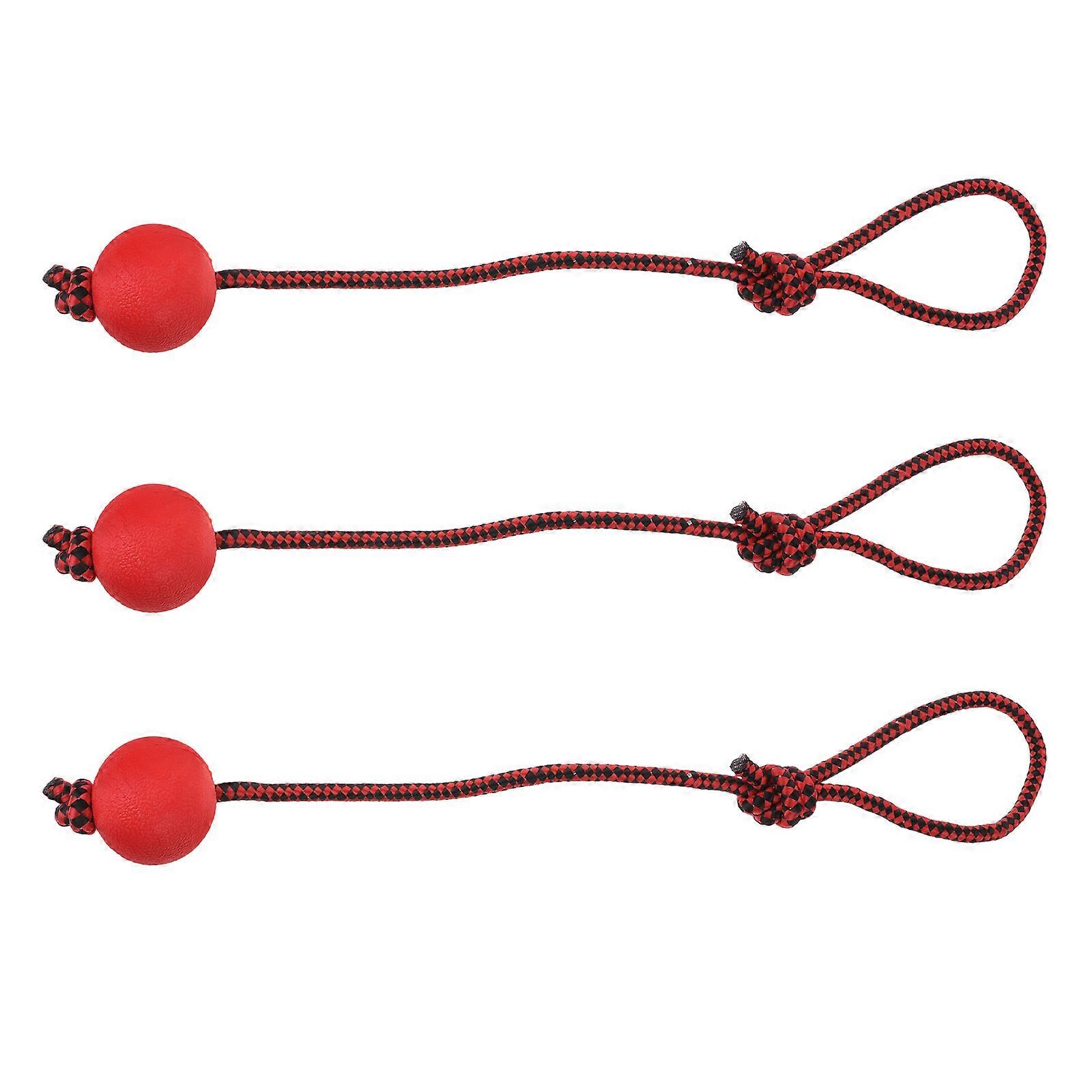 3pcs Funny Dog Chew Balls for Training & Teething – Durable Rubber Fetch Toys for Small Dogs – Interactive Pet Toy Set