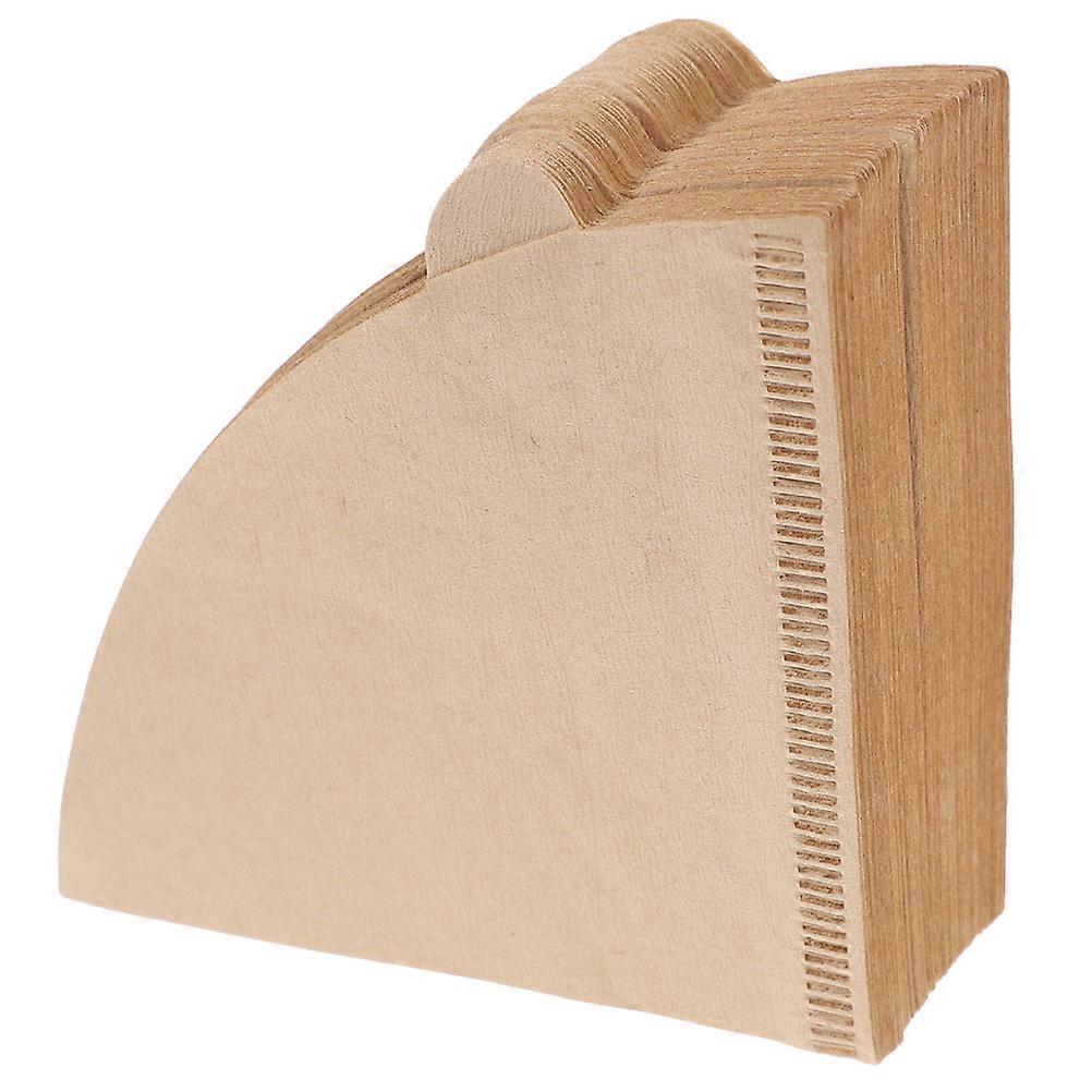 Disposable Coffee Filter Cone Paper Natural Wood Pulp Filtering Residue Office Use 100Pcs