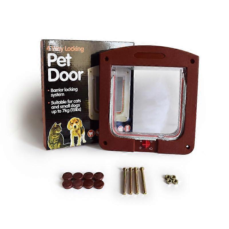 Weatherproof Cat Flap for Window, Easy Installation 20 x 24 cm Cat Door for Indoor Outdoor Use, Durable Pet Door