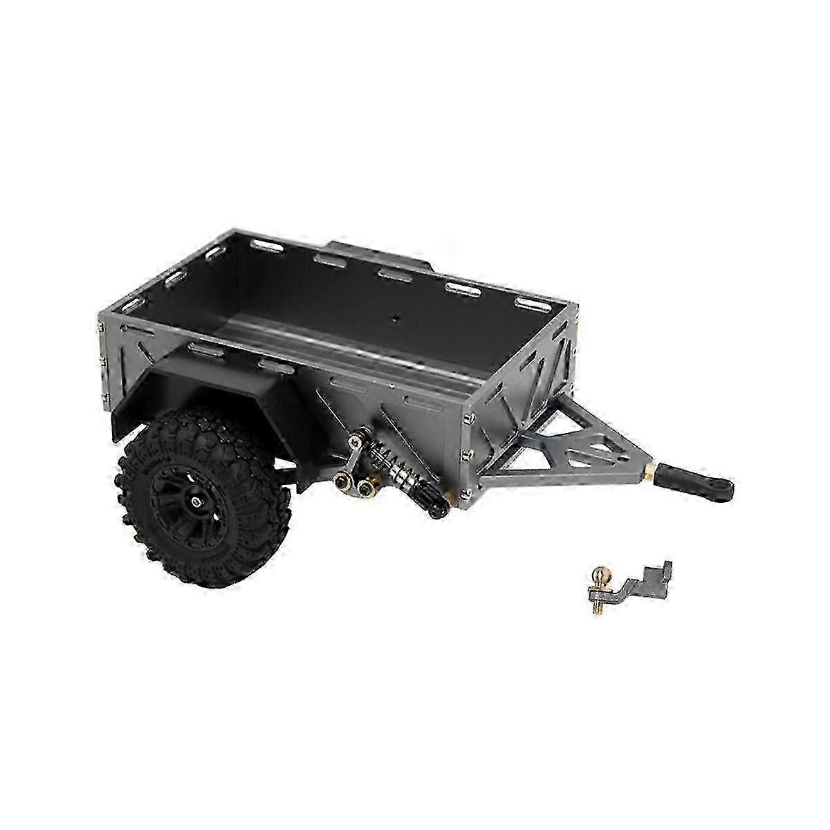 مقطورة معدنية حاملة البضائع ل TRX4M SCX24 1/18 1/24 RC الزاحف سيارة DIY جزء