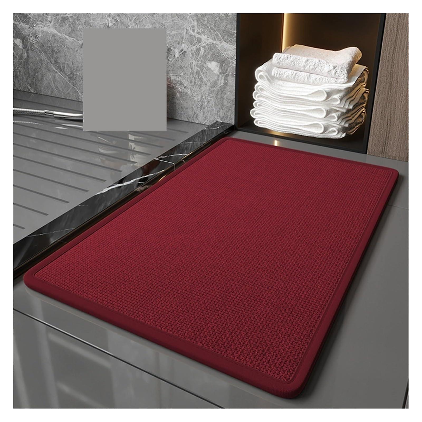 Machinewashable nonslip bathroom rugs (Red, 50 * 80cm)