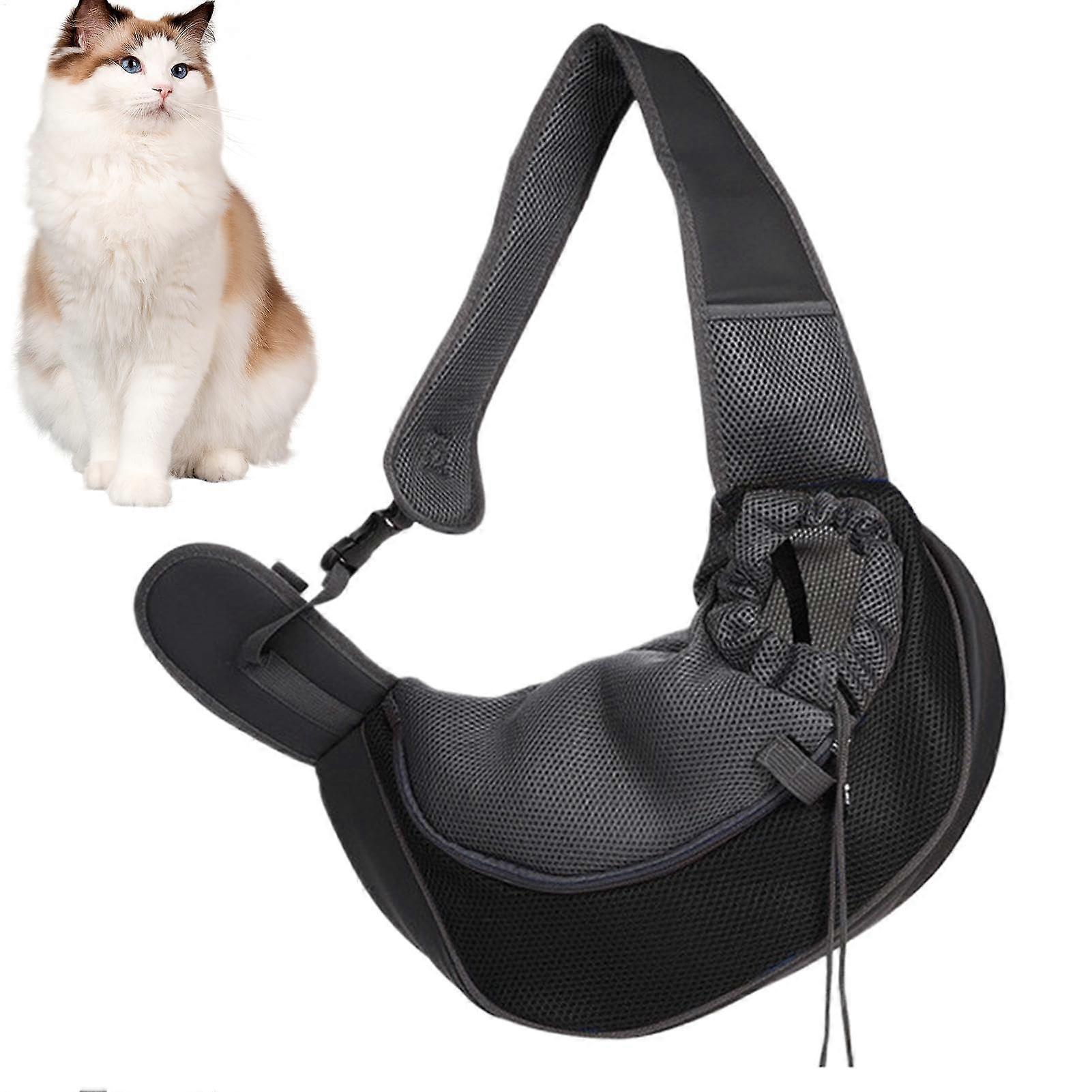 Pet Carrier Sling For Small Pets, Dog Carrier With Adjustable Shoulder Strap, Non-Slip Breathable Mesh For Dogs And Cats
