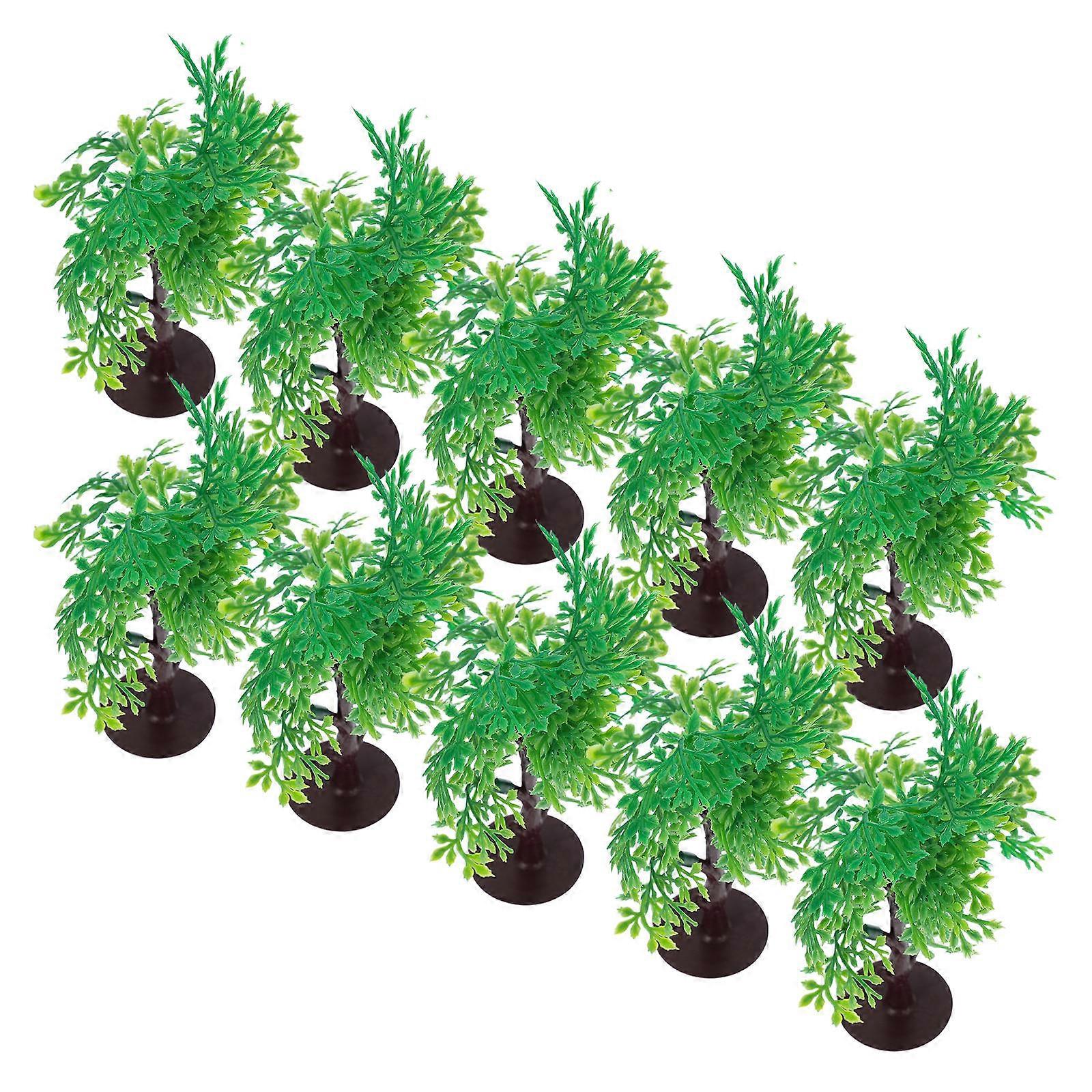 Model Trees Miniture Trees Colleagues 10*7cm Plastic 10Pcs