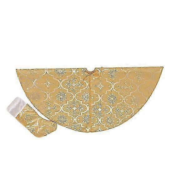 Lightweight Tree Skirt Base with Beautiful Snowflake Pattern - Durable Christmas Tree Carpet Mat for Holiday Decor