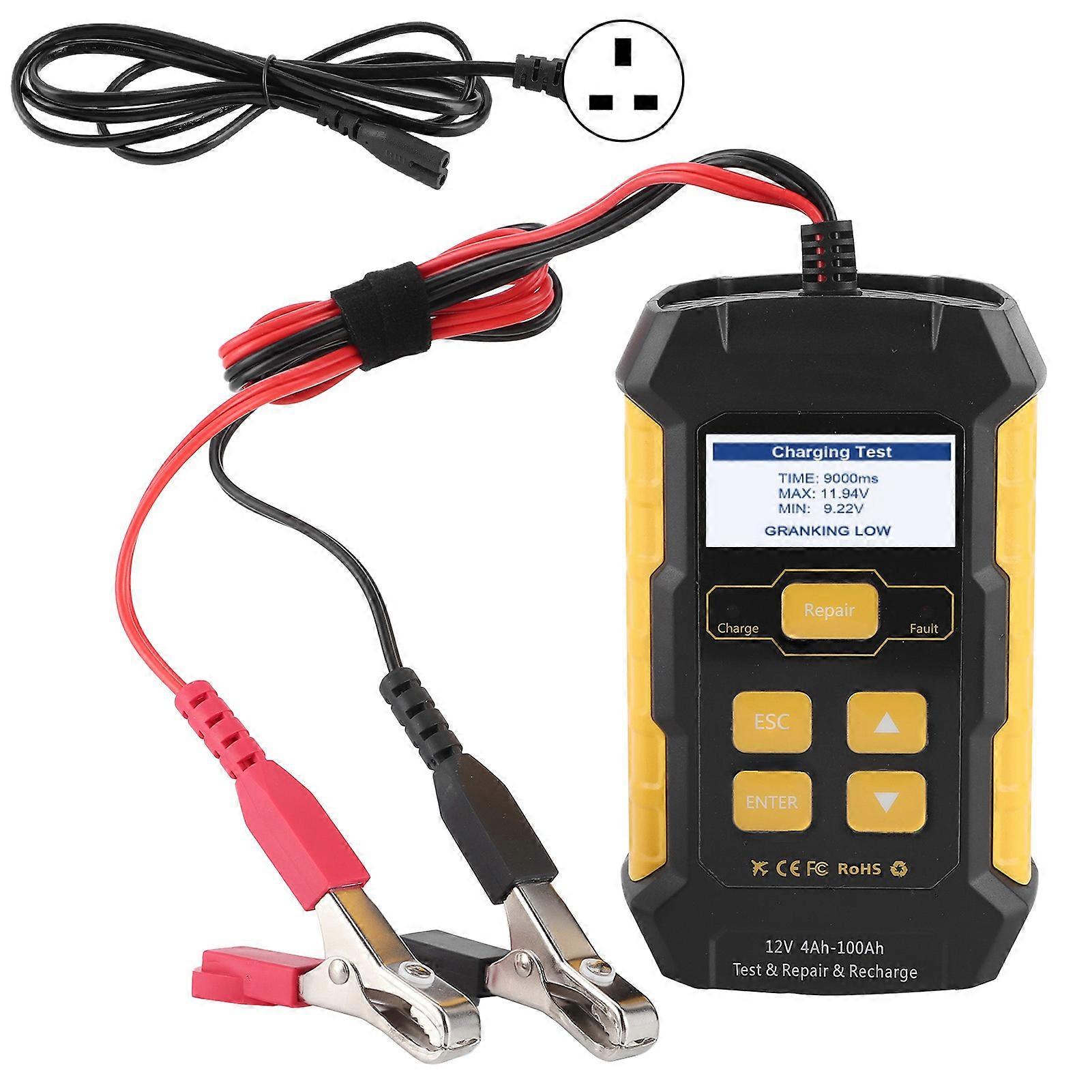 Car battery tester for automotive charging system analysis UK plug