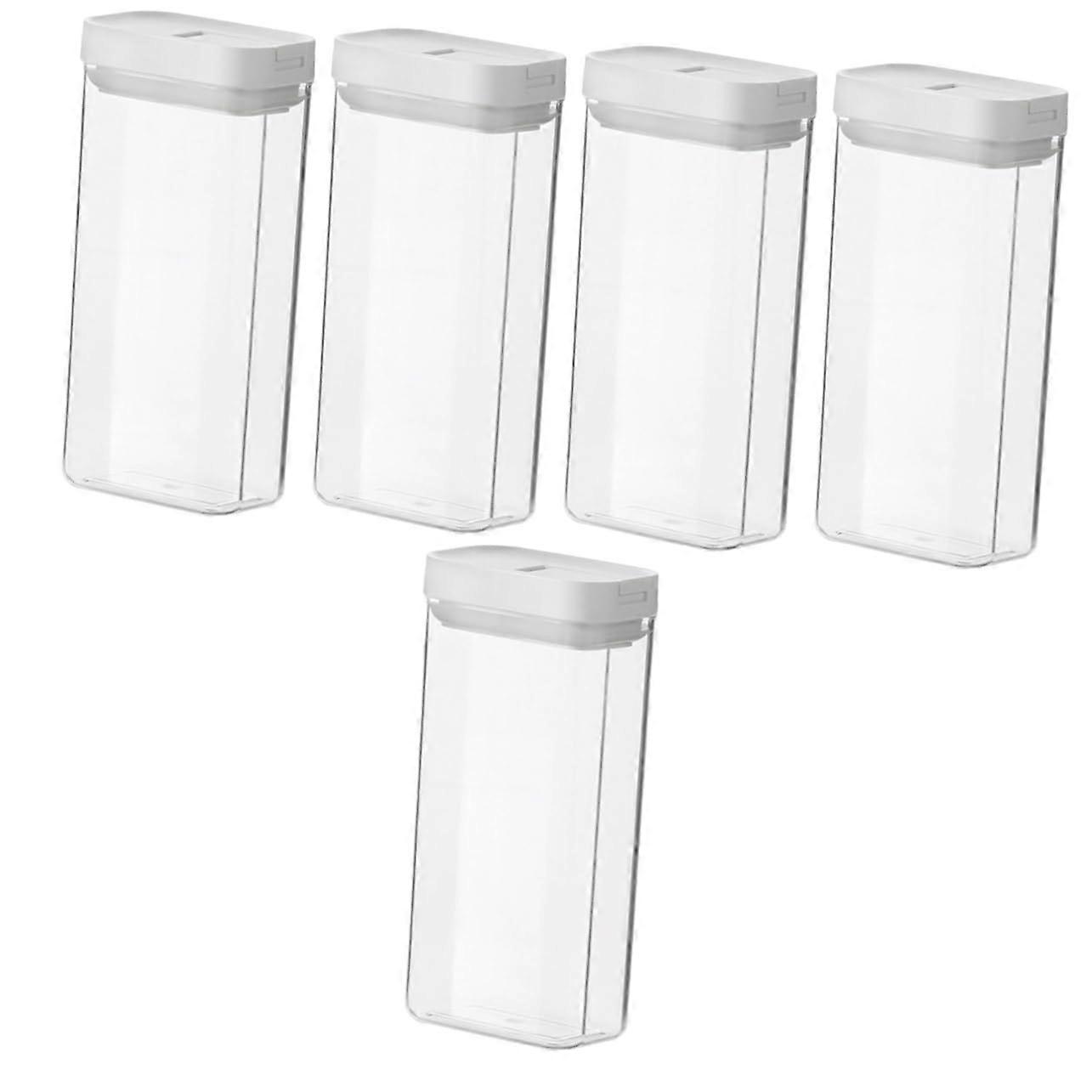 5 Pieces Storage Containers Large Airtight Food Containers with Lids for Pasta Noodles Italian Pantry 1200 Ml