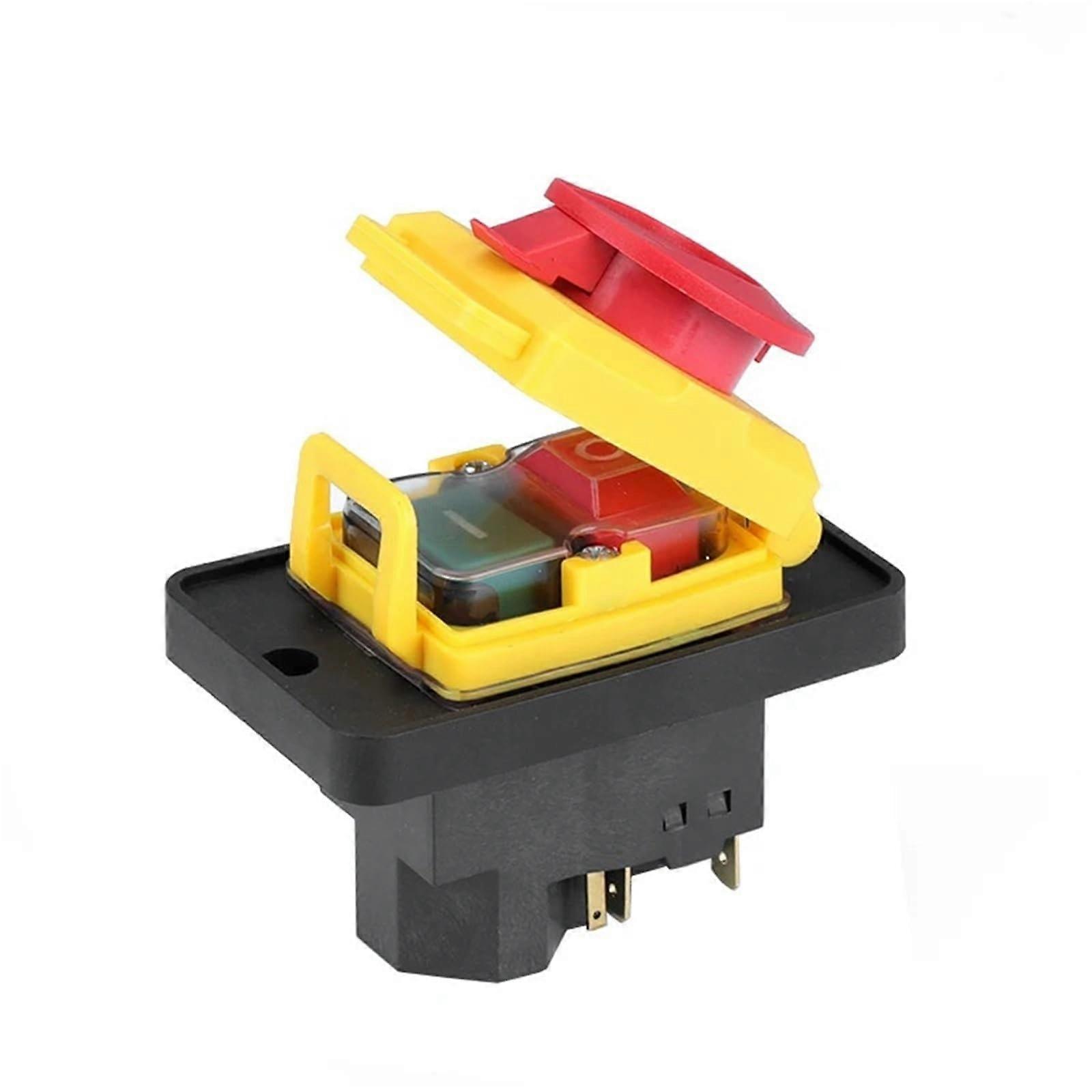 7pin electromagnetic switch starter, one out, 15A with protective cover, momentary reset push button YCZ4A, 1 piece.