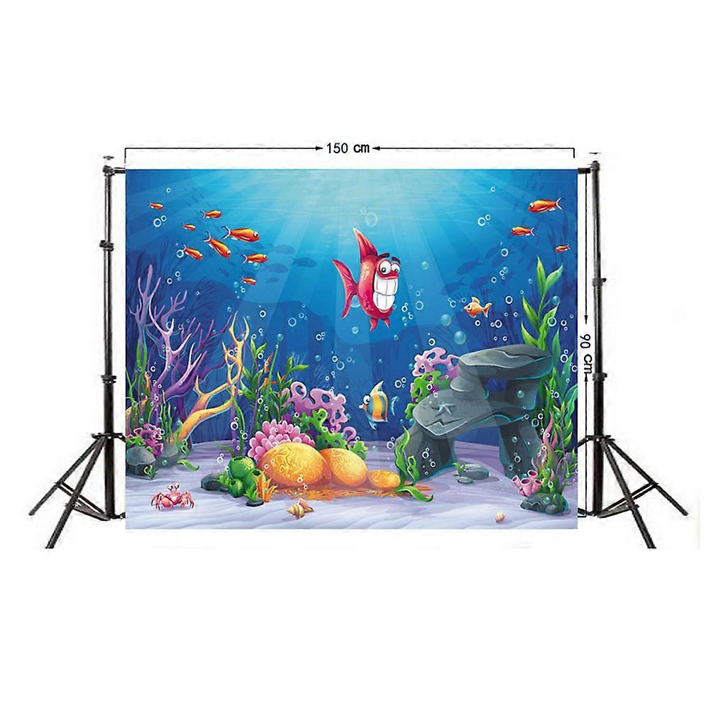Underwater Photography Backdrop Rectangular Photo Shoot Background Fiber Vinyl Material Seamless 1Set