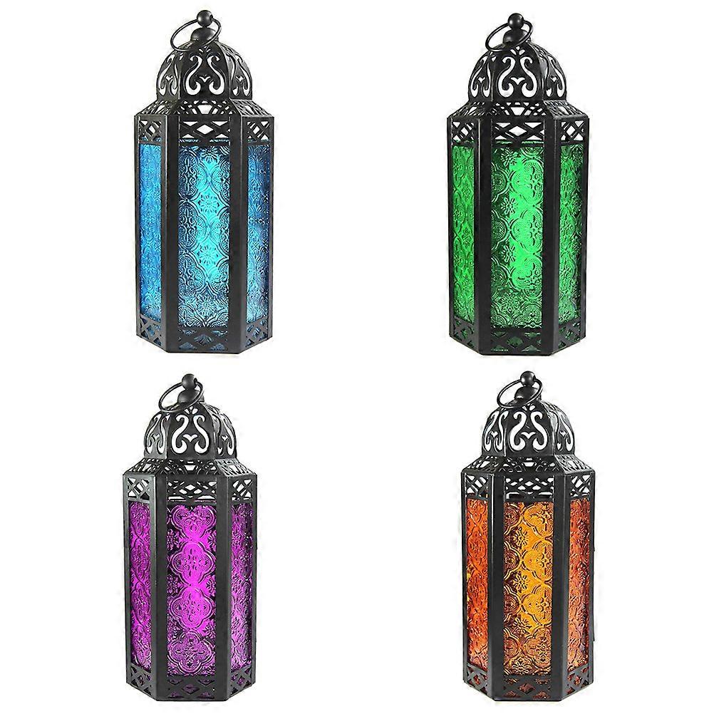 Retro Square Candle Holders For Xmas Valentine's Day Tabletop 1Pack