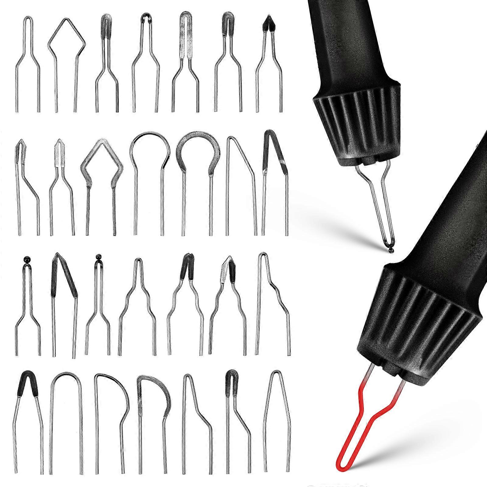 Wood Burning Tips Set 30Pcs Shaped Wire Tips For Professional Use Various Shapes Silver Color Precise Detailing