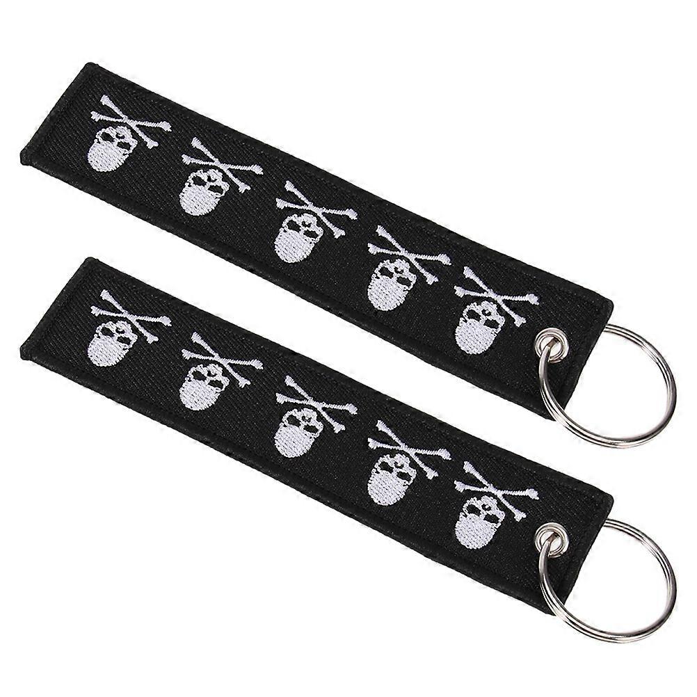 Car Enthusiasts Keychain Embroidery Craftsmanship Precision Manufacturing Durable Materials Creative Design Versatile Use 2Pcs
