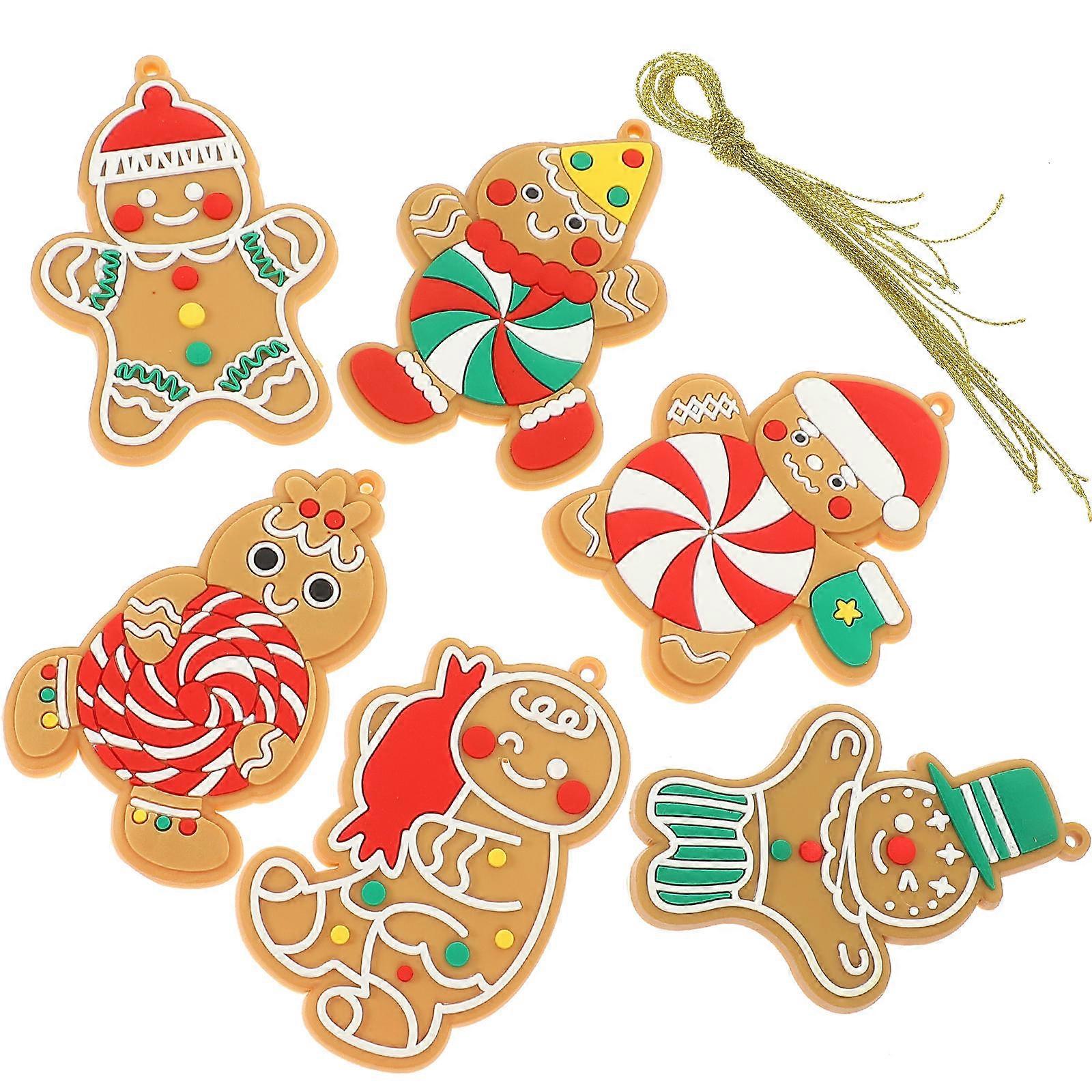 12 Pack Gingerbread Man Christmas Ornaments – Lightweight Hanging Decorations for Tree, Party Favors, Home & Commercial Holiday Decor