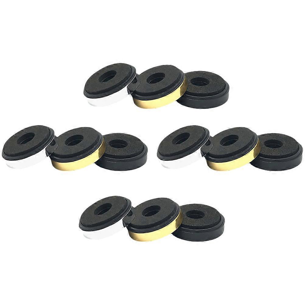Audio Equipment Sound Isolation Feet Stable Support Device Protection Silver 3.00X3.00X0.80CM 12Pcs