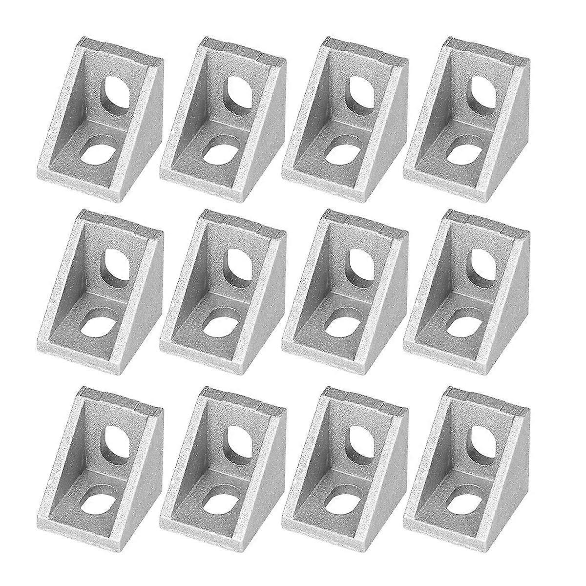 Aluminum Angle Bracket Rigid Connection 20mm Aluminum Extrusion Industrial Projects 2x2x2cm 25Pack
