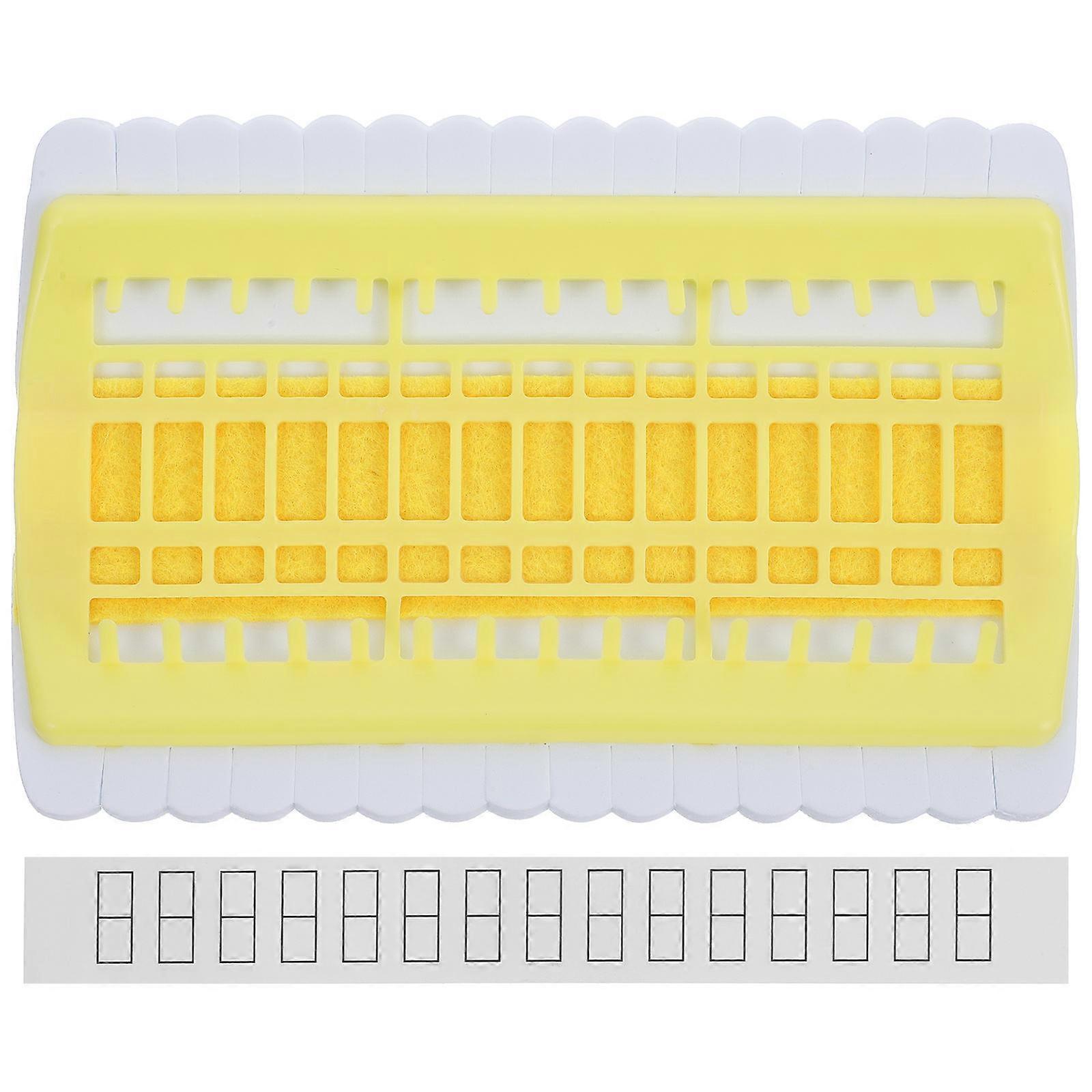 The **Cross Stitch Thread Organizer (30 Positions, Yellow Plastic Arranger)** is a practical and colorful tool designed to help keep their embroidery