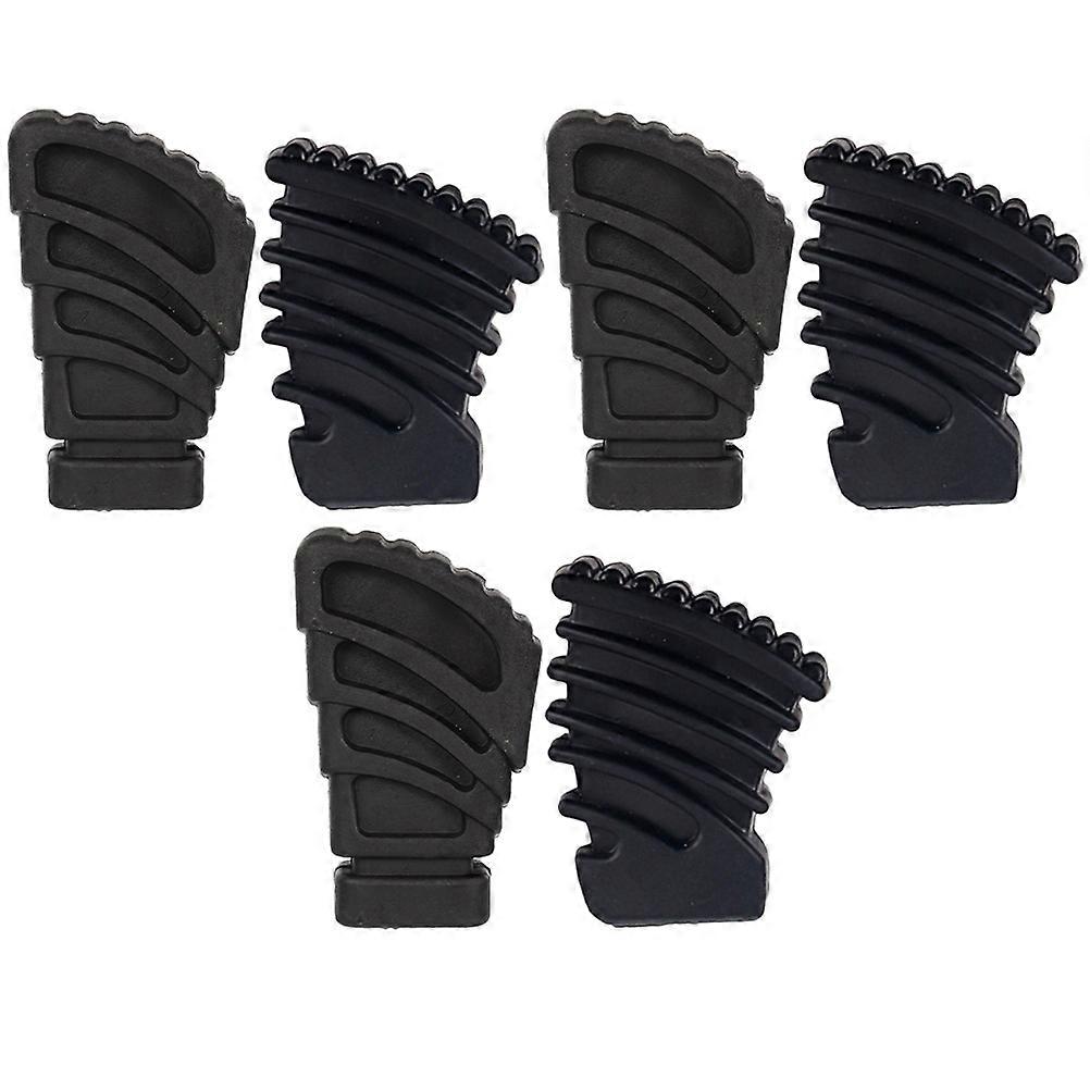 Drum Stand Protector Enhance Sound Quality Drum Kit Stand Mat Black 4x2.3x6.6cm Reduce Friction 6Pcs