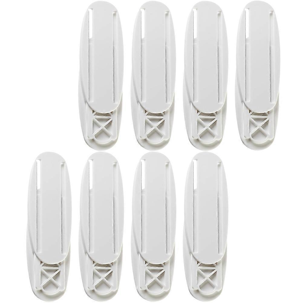White Adhesive Power Strip Holder Made of PP Material for Home Use Strong and Durable 8 Pieces