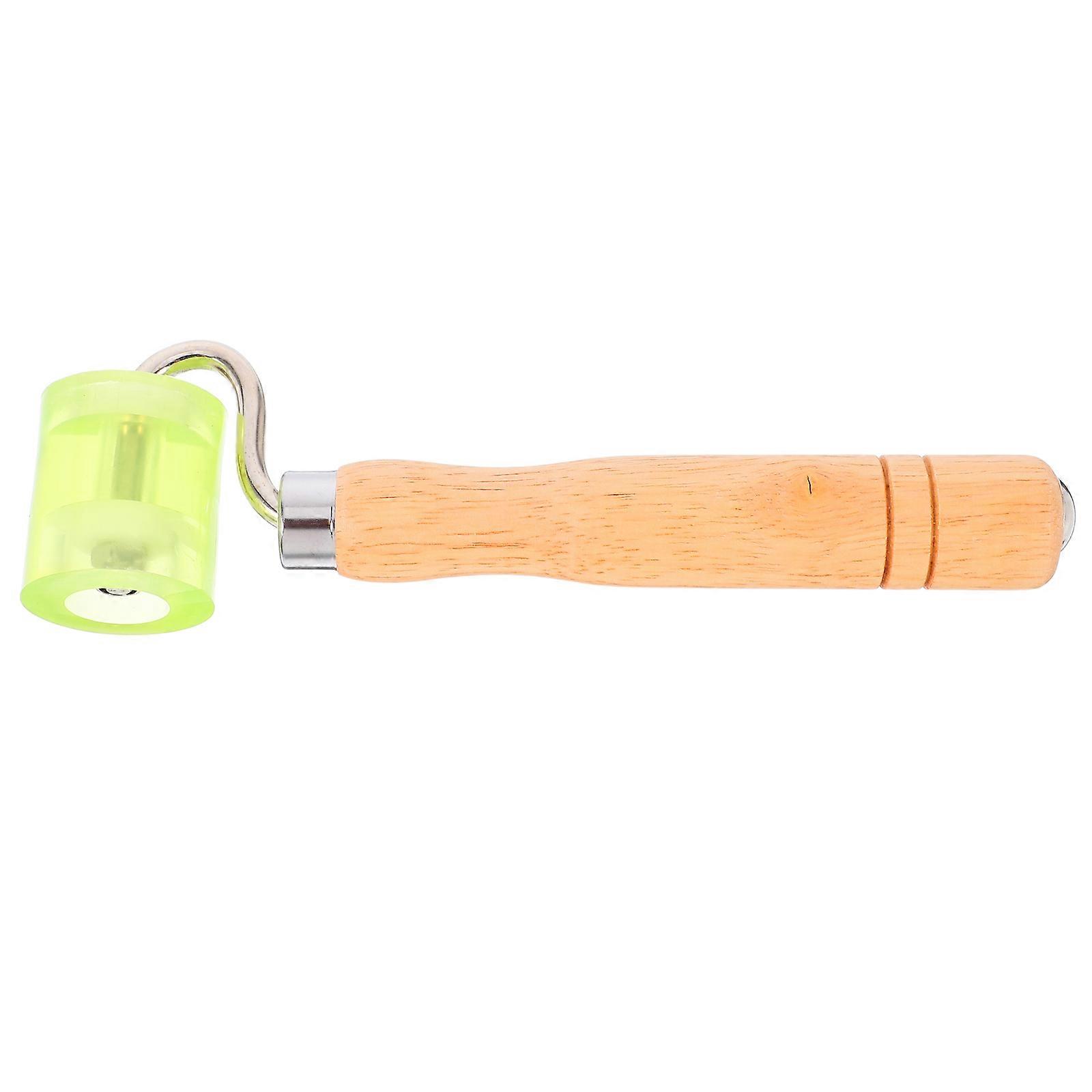 Seam Roller for Leatherworking with Wooden Handle Durable