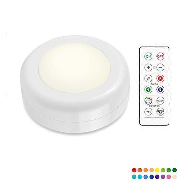 مصباح كاشف LED RGB لاسلكي مع جهاز تحكم عن بعد أبيض