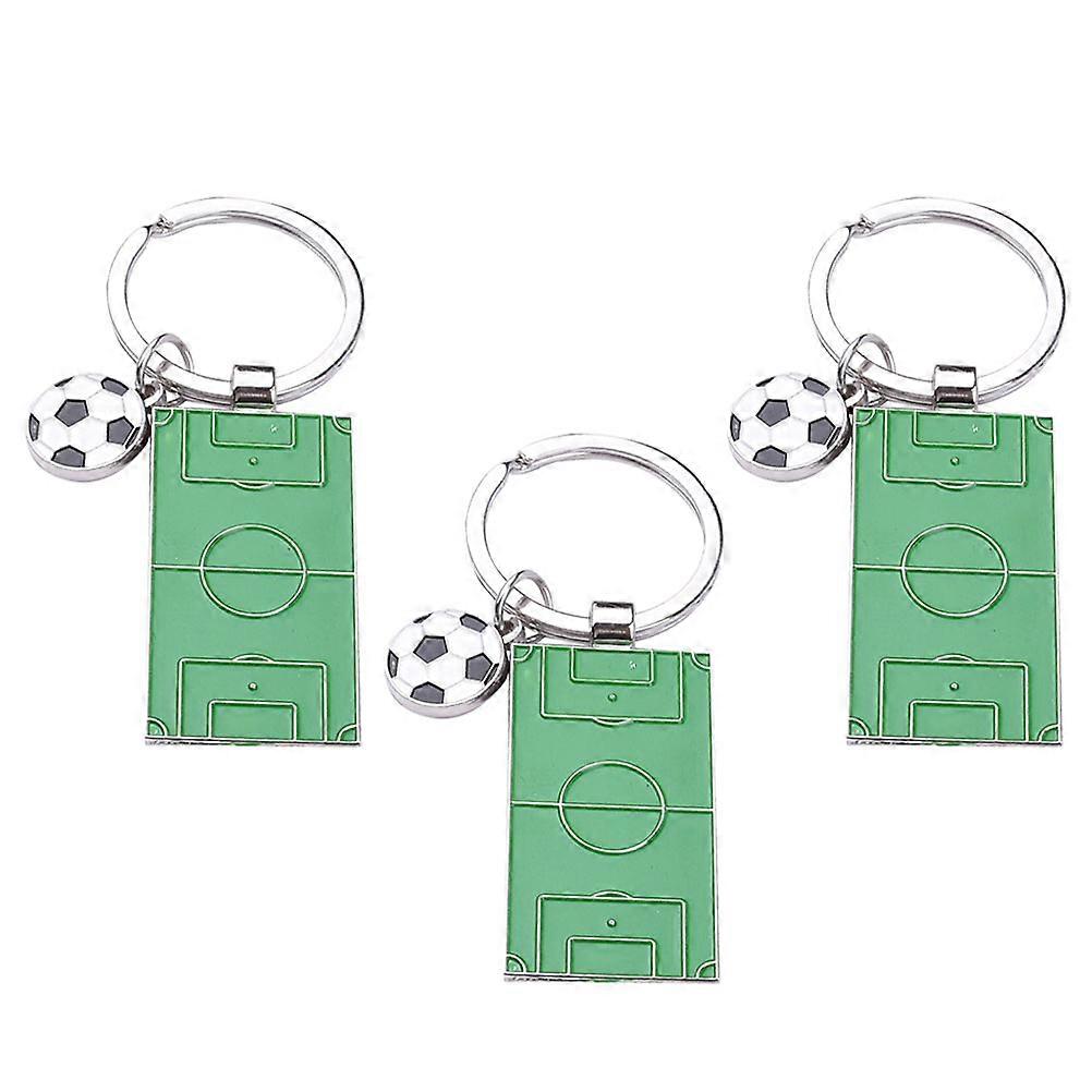 Adorable Football Field Keyring Made of Durable Alloy for Decor Bright Green Color Ideal for Gifts and Bag Decorations