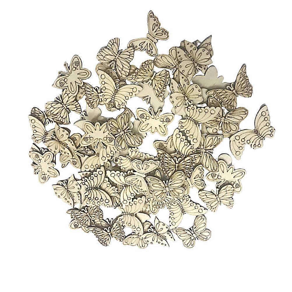 50pcs Beige Wooden Slices for DIY Craft Projects and Decorations 30MM