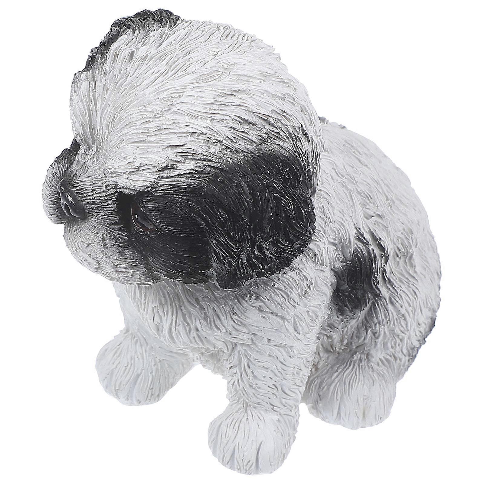 1pc Adorable Dog Shaped Resin Statue Figurine Decorative Accent