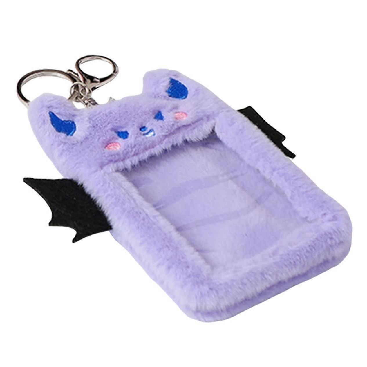 Plush card holder with keychain for students, photo cards, and postcards.