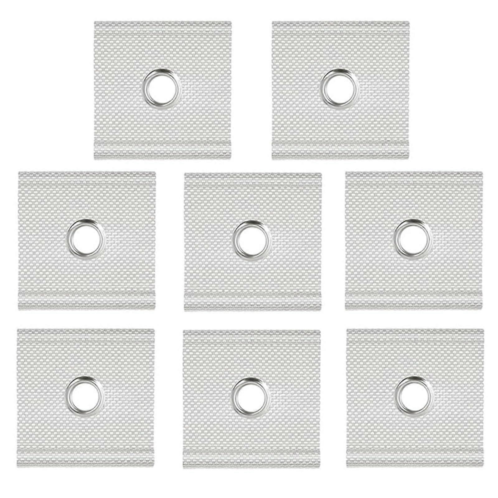 Auto Awning Keder Rail Eye Awning Installation Canopy Camping Hook Rail Awning Rail Stopper Keder Tape Awning Hook White, 8 Pieces.