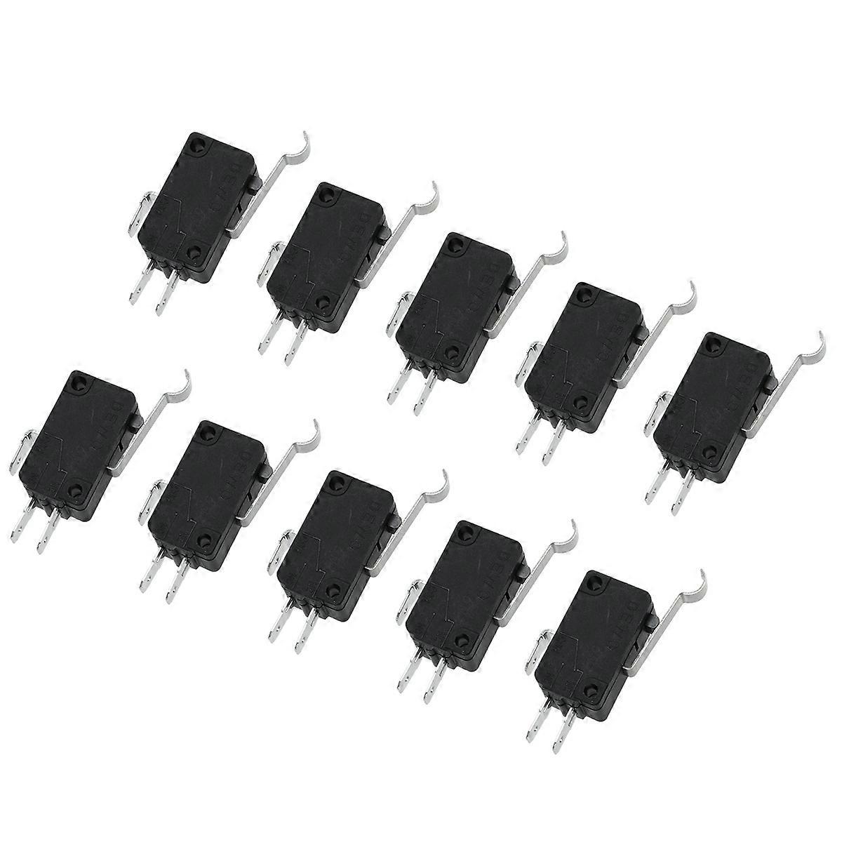 Black Metal and Plastic Limit Travel Switch for Charging 10 Pcs 3 Long Hinge Lever