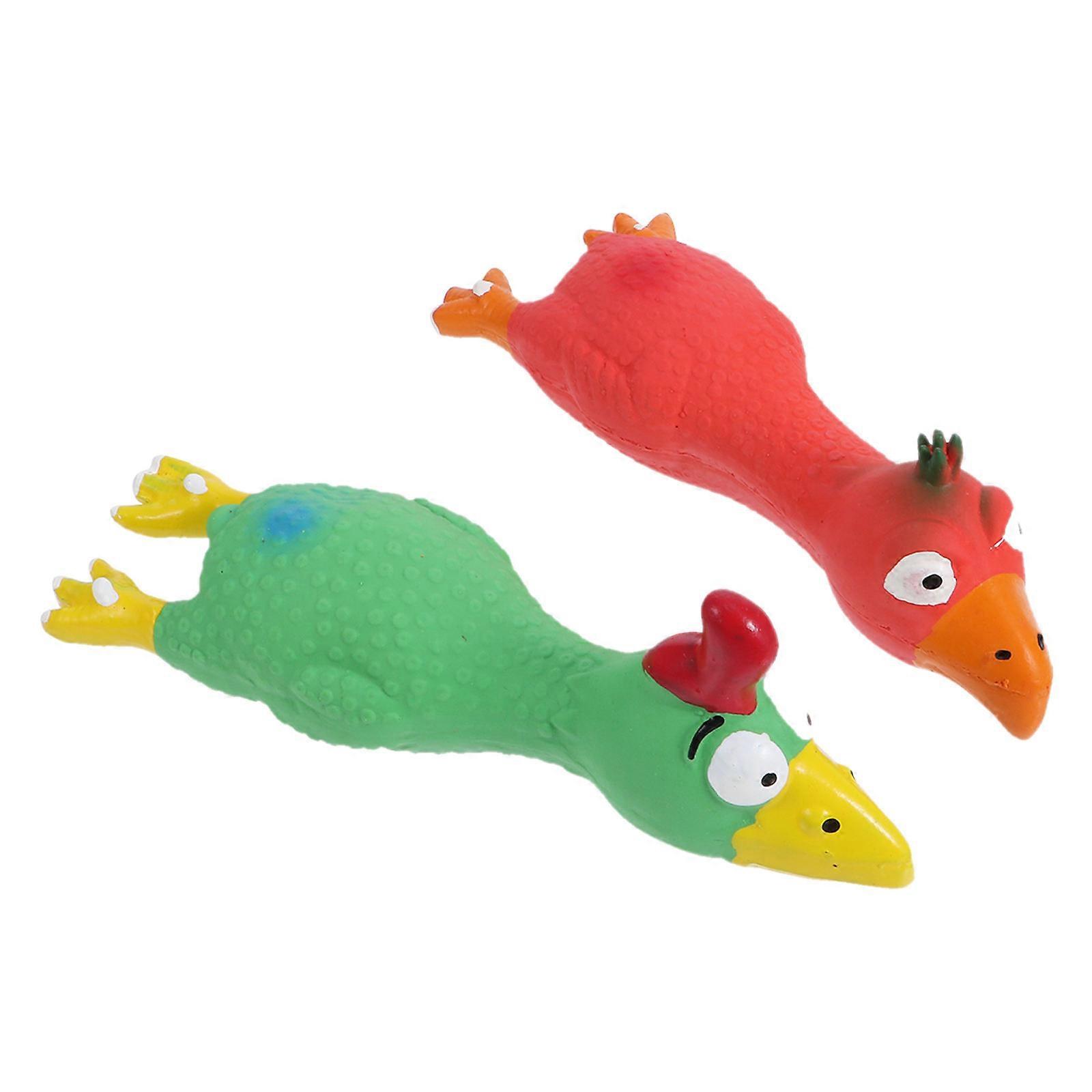 Squeaky Dog Interactive Play Toy 2Set Adorable Shape Dog Toys 6.7x2x5.1in Features