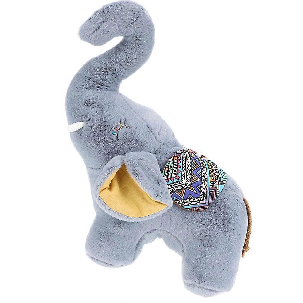 Stuffed Elephant Toy Plush Cartoon Animal For Kids And Home Decoration 30cm X 25cm X 14cm Grey Hugging 1Set