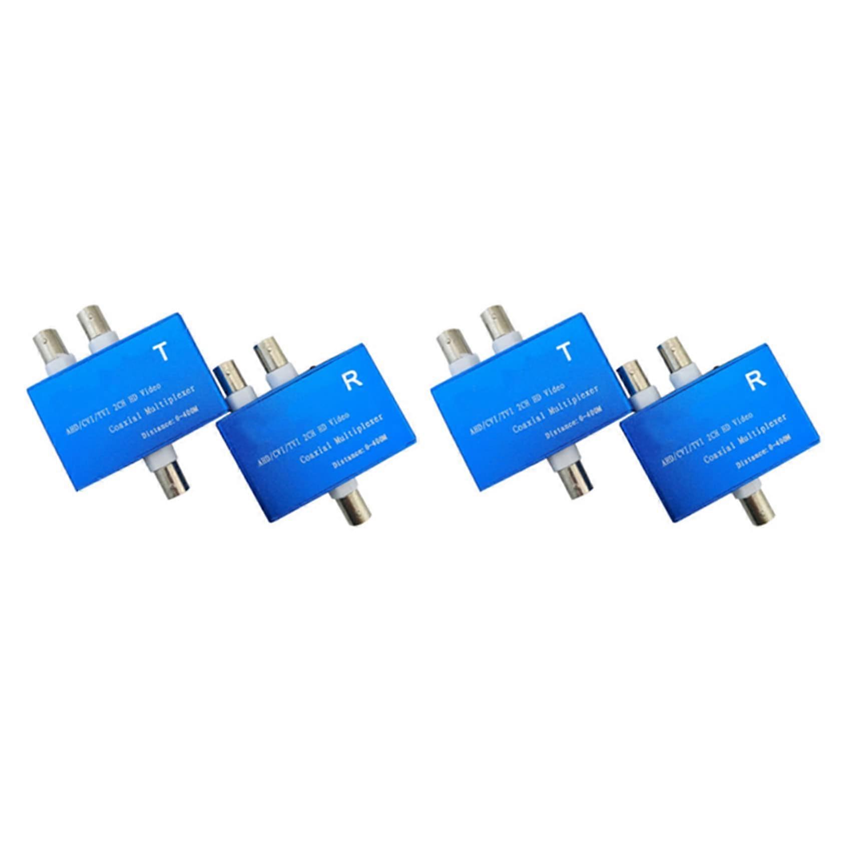 Video Multiplexer 2-Channel HD AHD/CVI/TVI 1080P Coaxial Expander Adder for Cameras