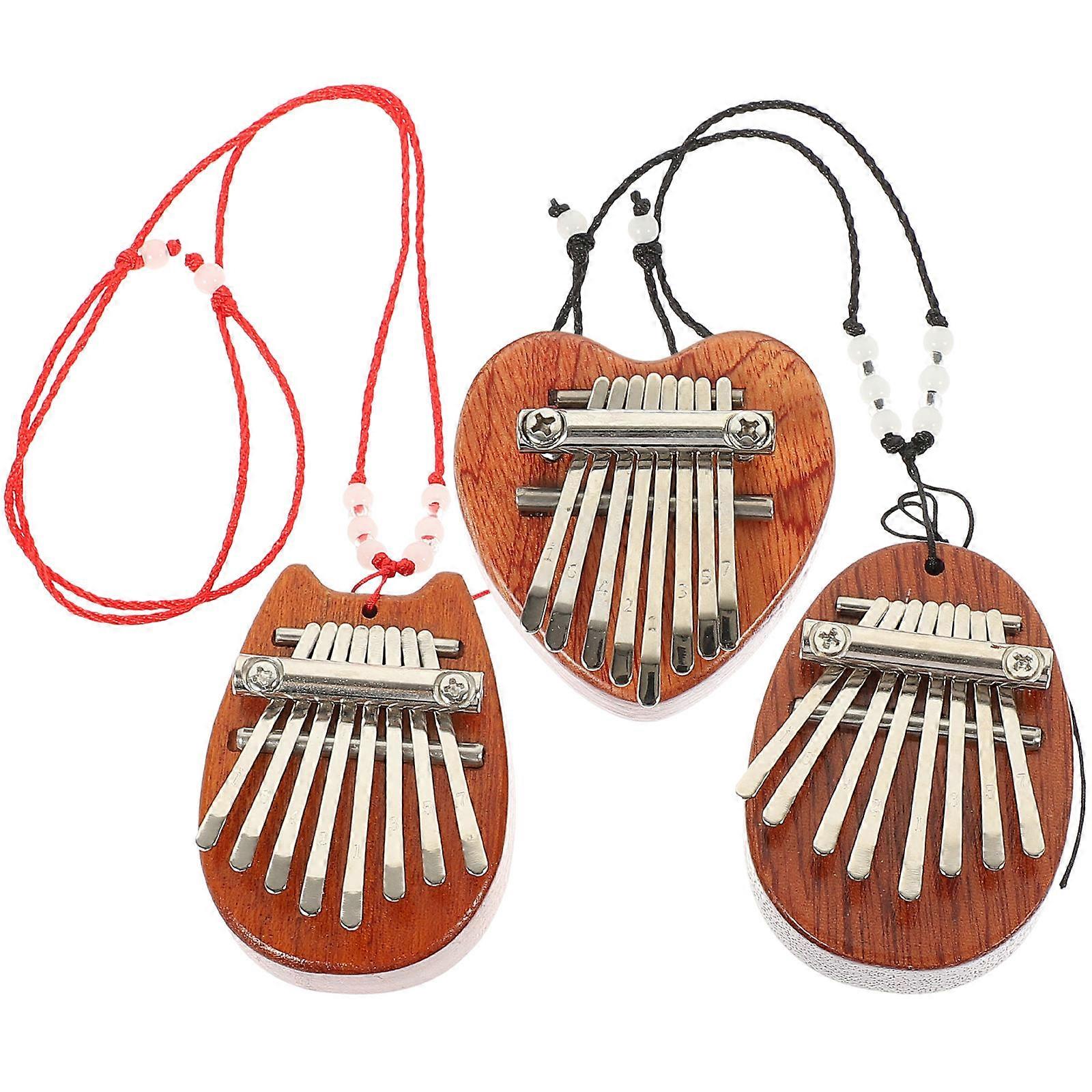 Thumb Piano 3Set Compact Musical Instrument Suitable For Children And Professionals In Oval Shape For Music Practice